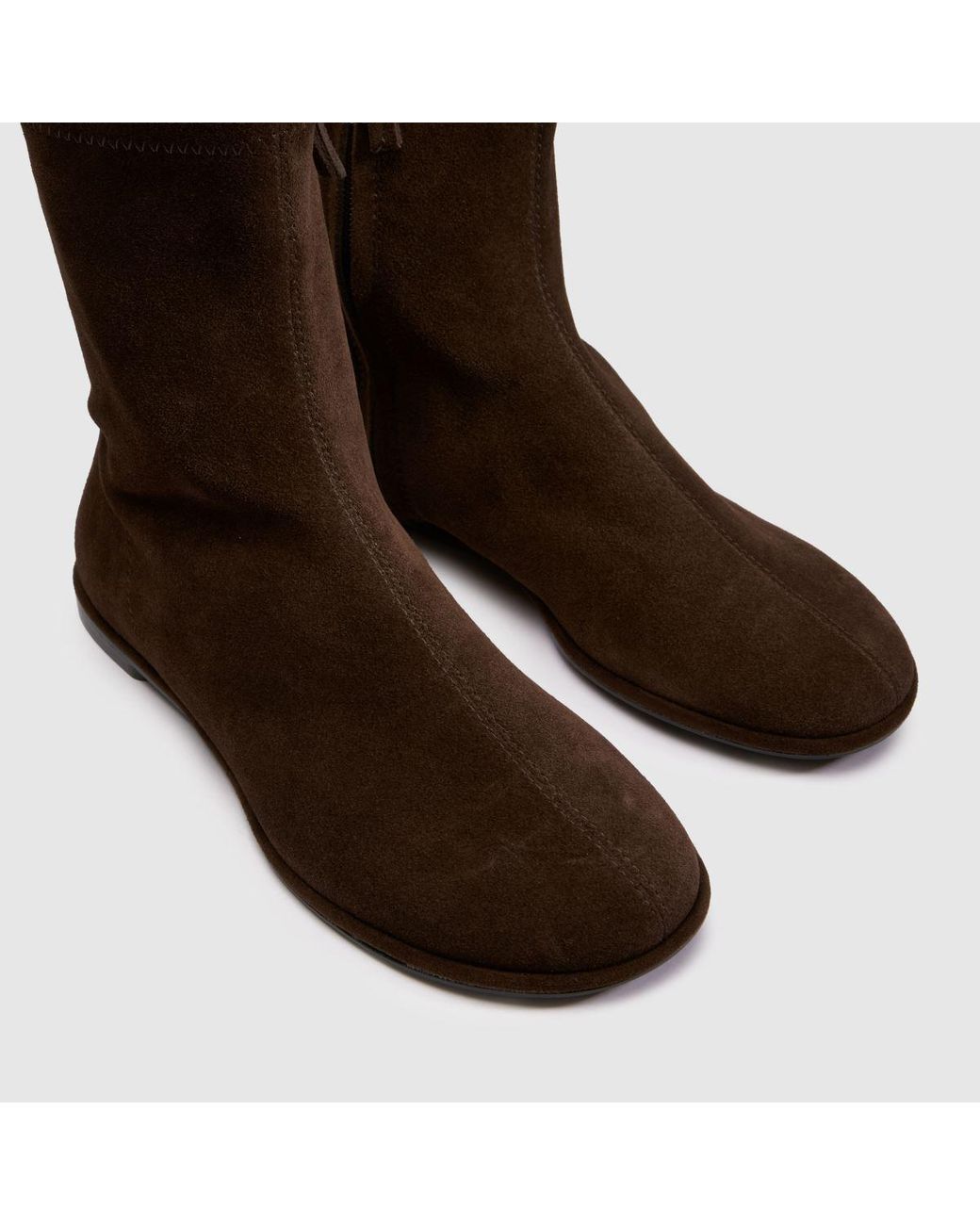 Schuh Brown Charity Flat Sock Boots