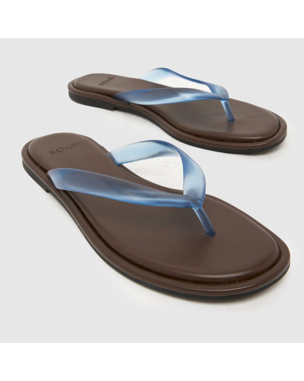 Schuh Blue Truffle Toe Post Sandals