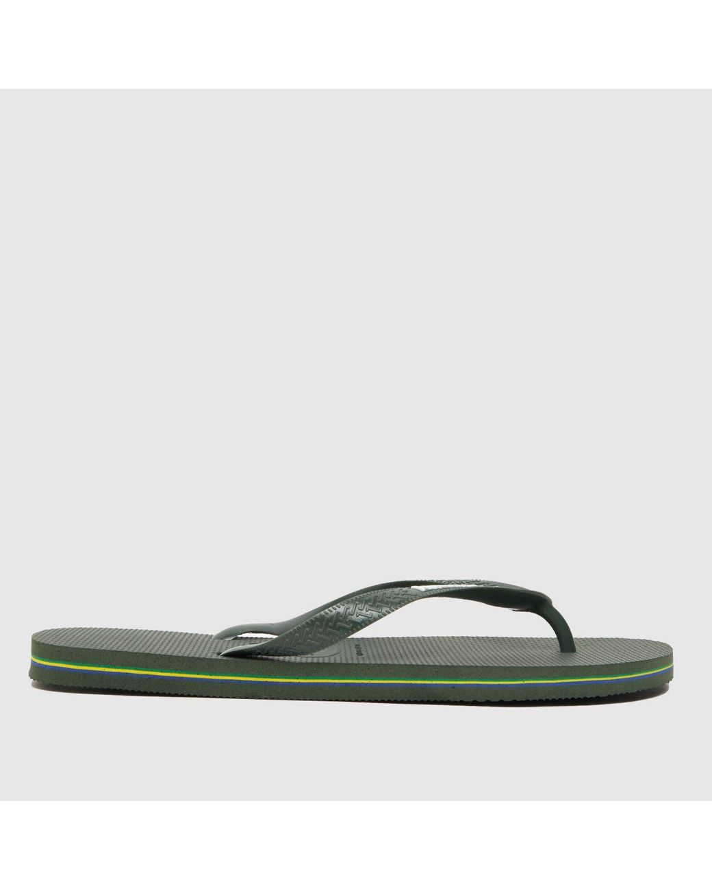 Havaianas Green Brasil Logo Flip Flops for men