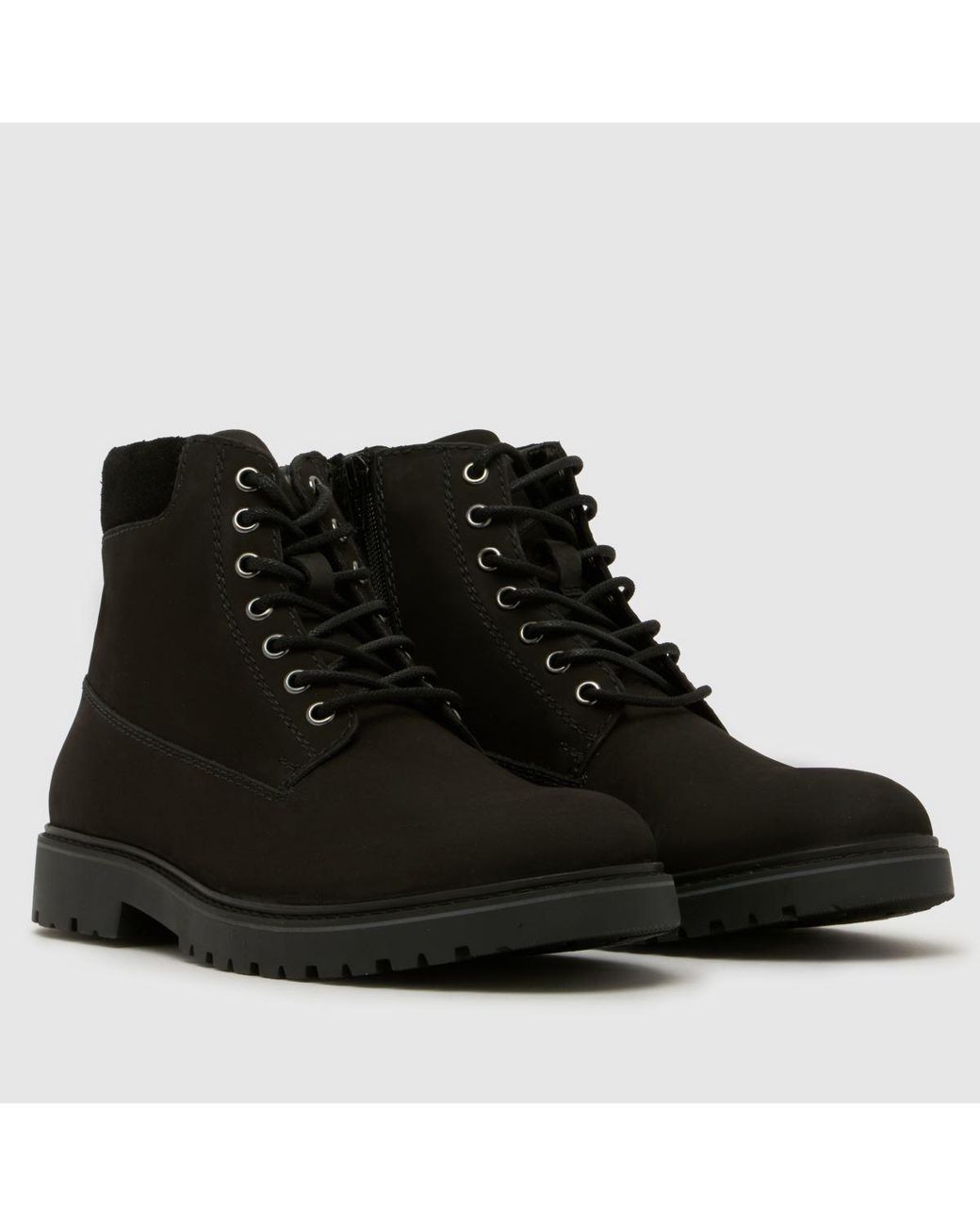 Schuh Black Giles Leather Boots for men
