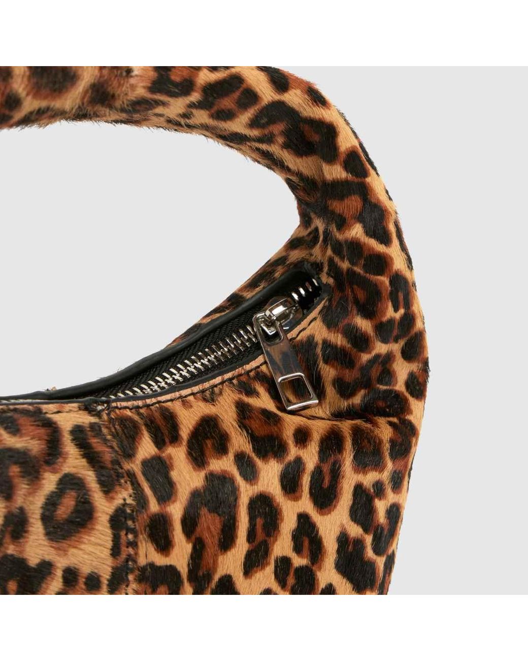 Schuh Brown Jazmin Leather Leopard Bag