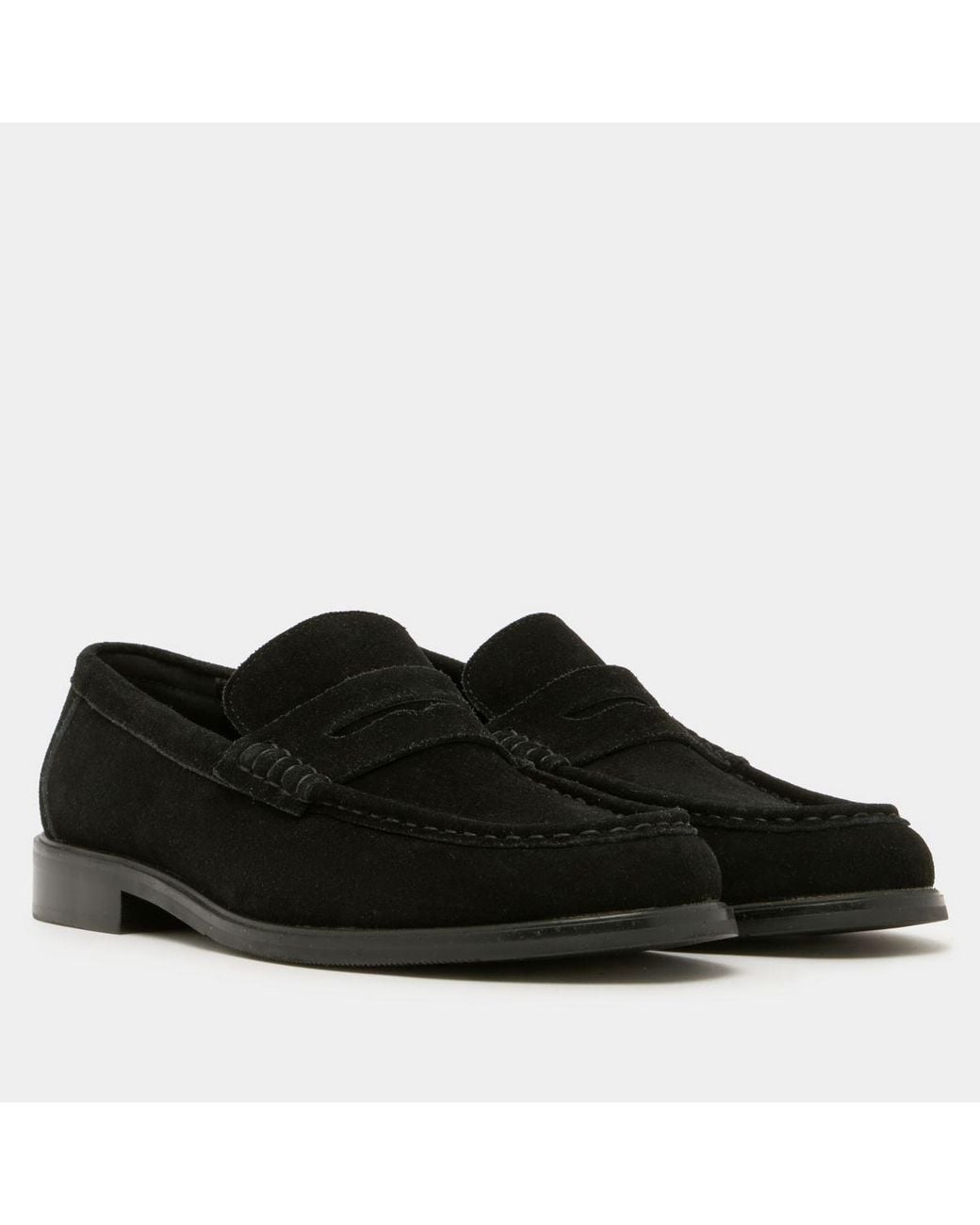 Schuh Black Raymon Suede Loafer Shoes for men