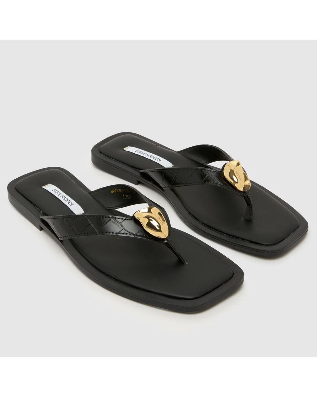 Steve Madden Black Meira Flip Sandals