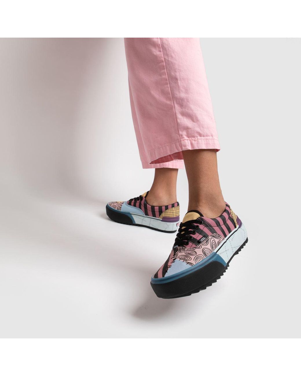 vans era stacked colour block trainers