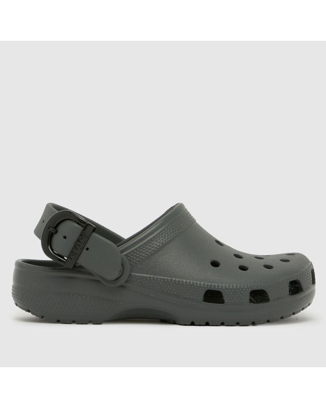 CROCSTM Gray Classic Buckle Clog Sandals