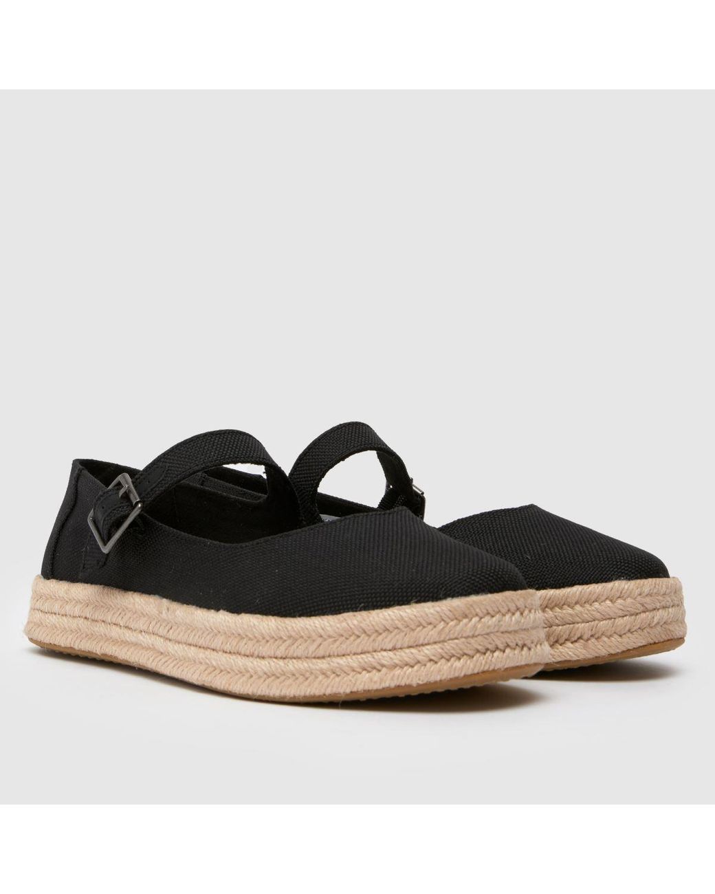 TOMS Black Carolina Mary Jane Flats