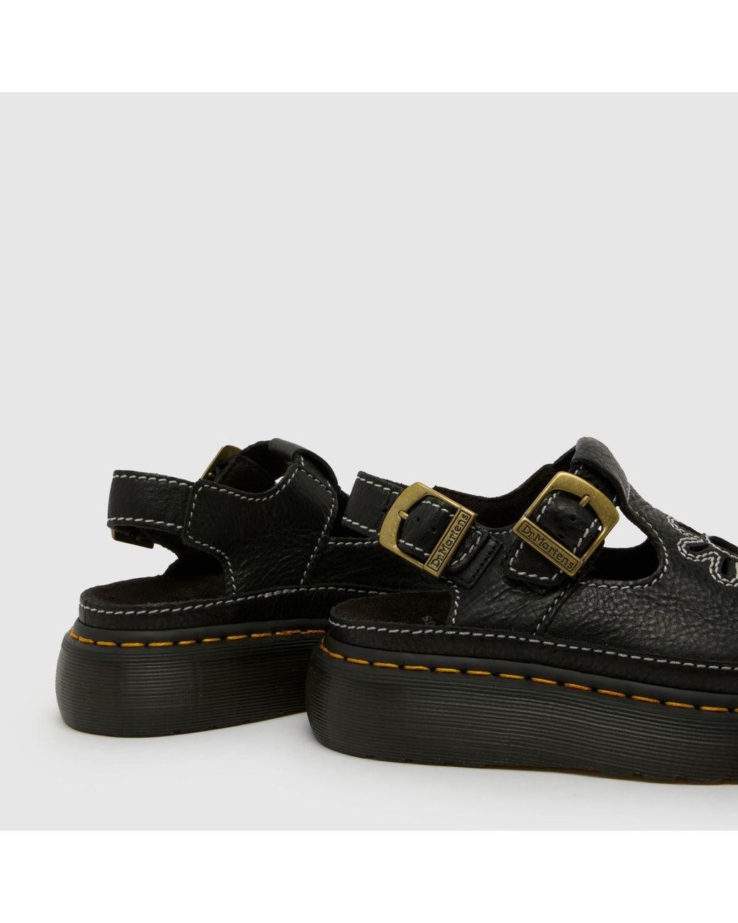 Dr. Martens Black Dunnet Flower Sandals