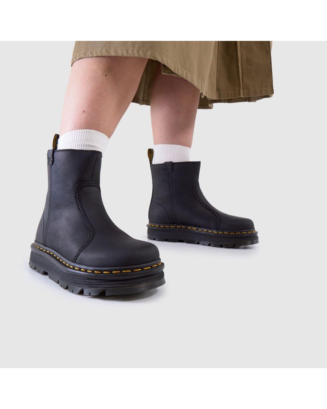 Dr. Martens Black Zebzag Rigger Boots
