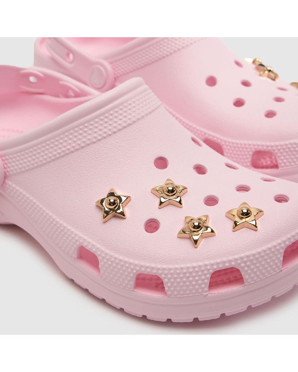 CROCSTM Pink Classic Metal Minis Clog Sandals
