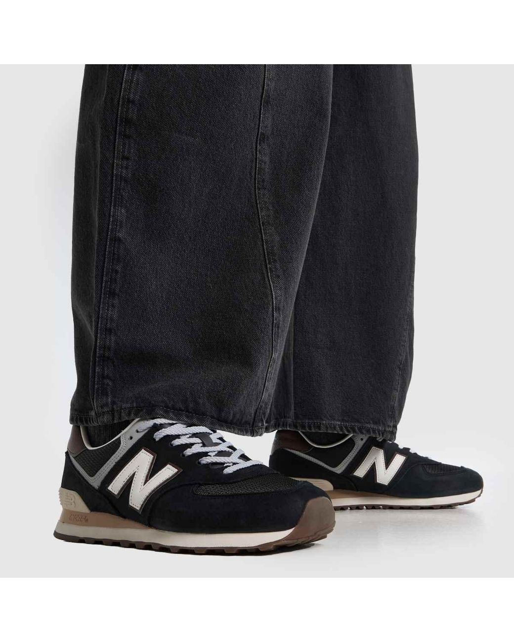New Balance Black 574 Trainers for men