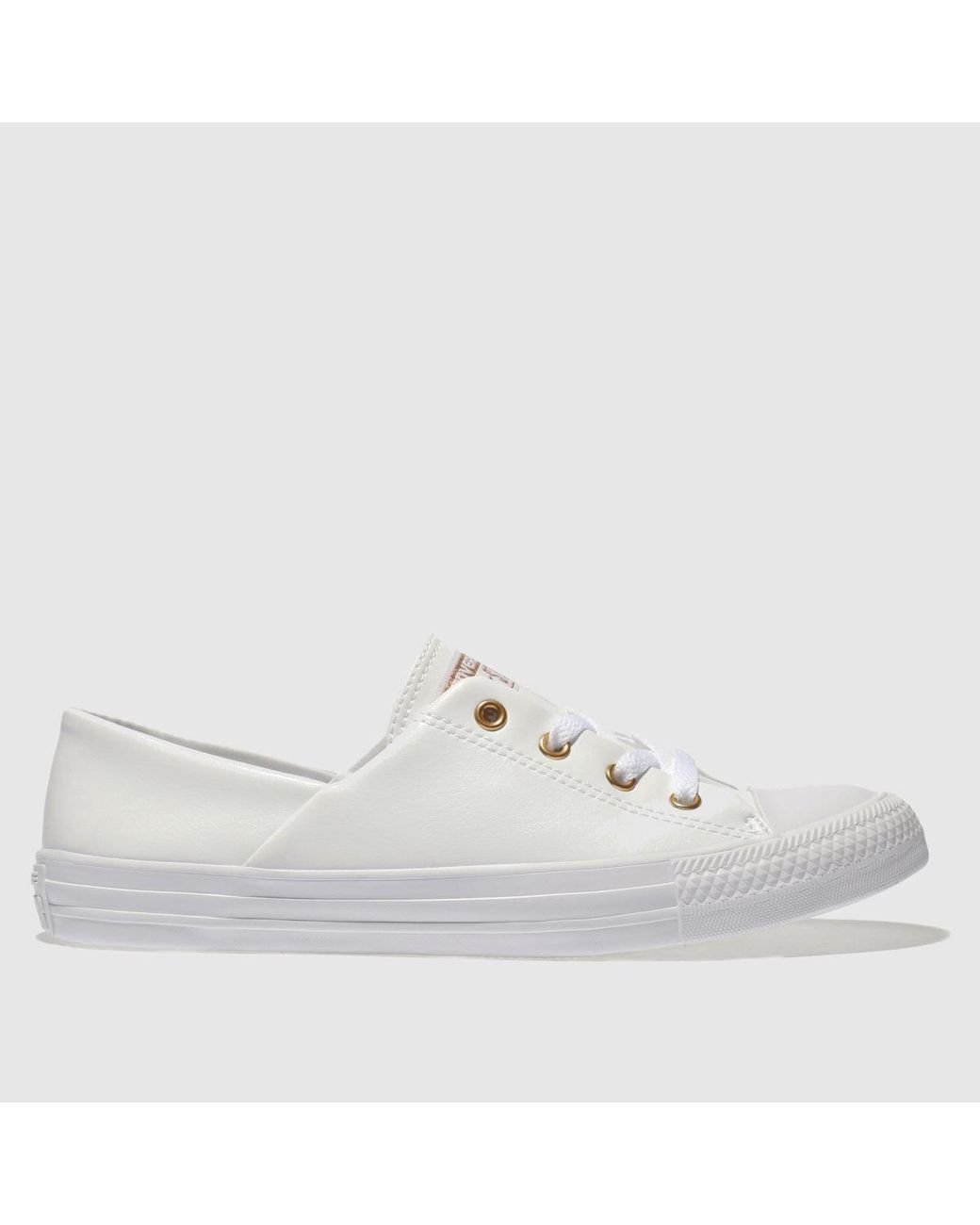 Converse Ladies All Star Coral Craft Pu Ox Trainers in White Lyst UK