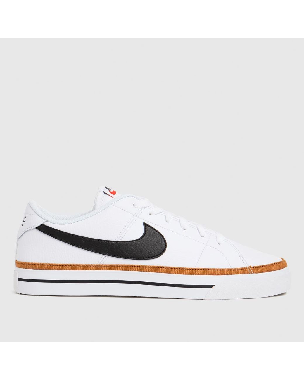 nike white and brown court legacy trainers