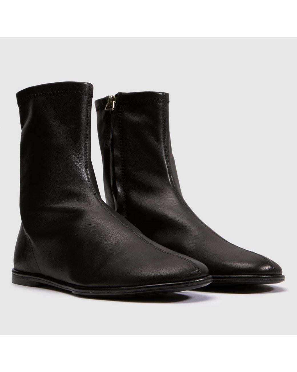 Schuh Black Charity Flat Sock Boots