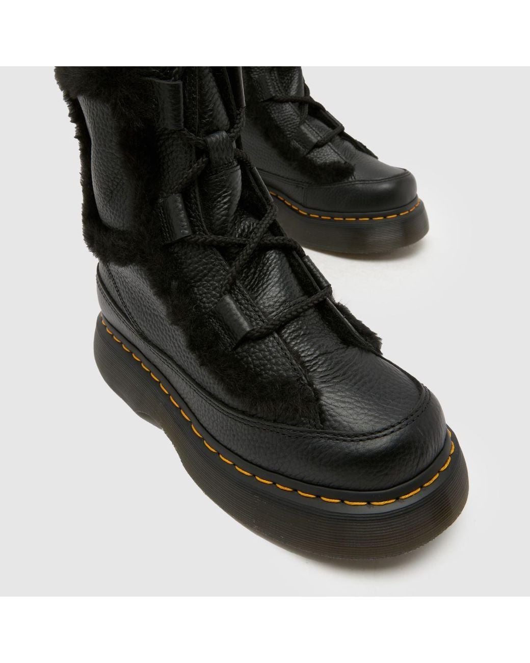 Dr. Martens Black Buzz Lace High Leg Boots
