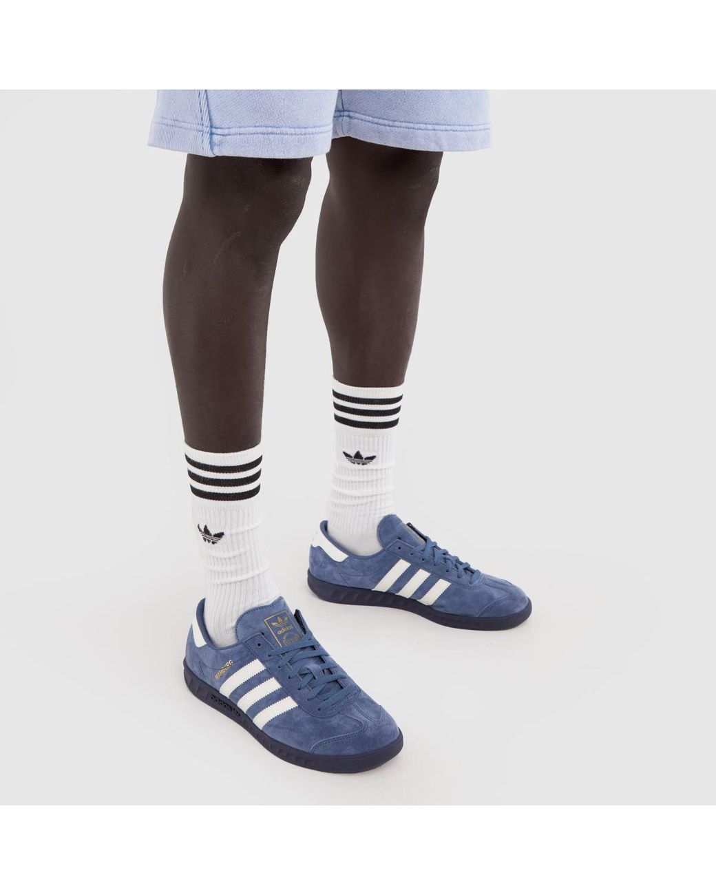 golpear río Dime adidas Hamburg Sneakers in Blue for Men | Lyst UK