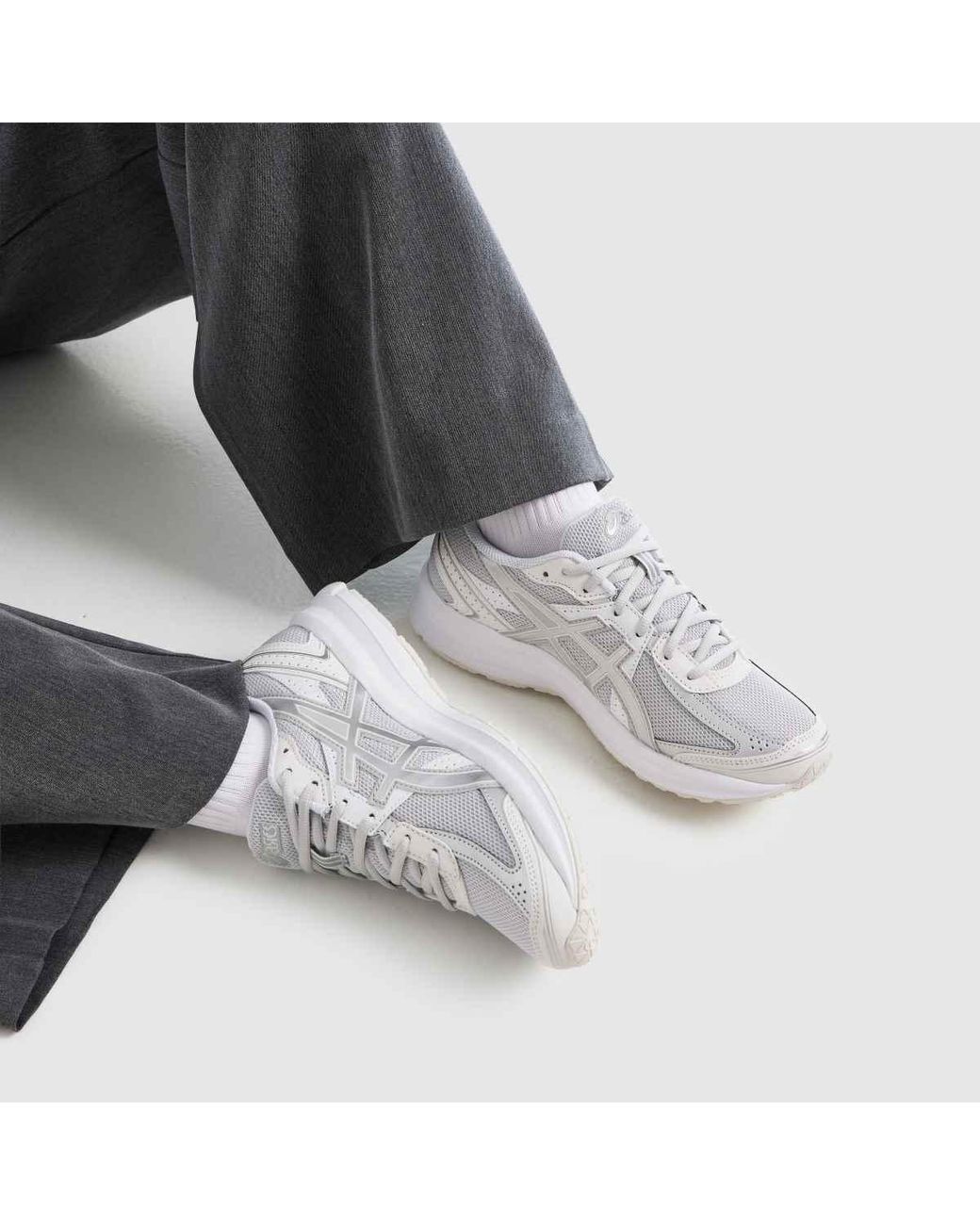 Asics White Jog 100S Trainers