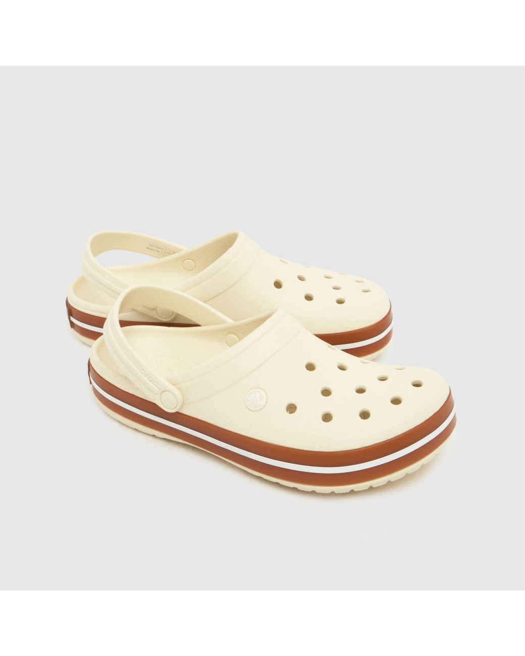 CROCSTM White Crocband Gum Clog Sandals for men