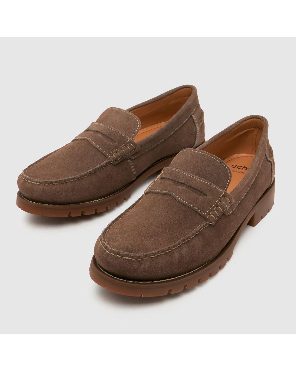 Schuh Brown Rayden Suede Loafer Shoes for men