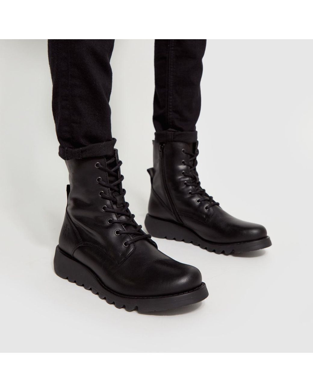 Fly London Sers Lace Up Boots In in Black Lyst UK