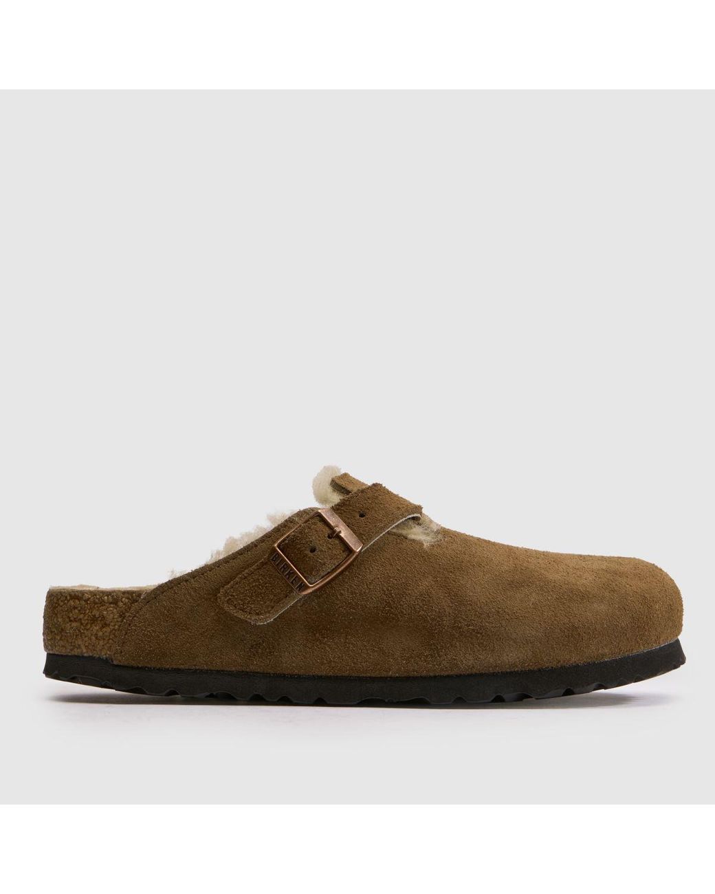 Birkenstock Brown Boston Shearling Clog Sandals