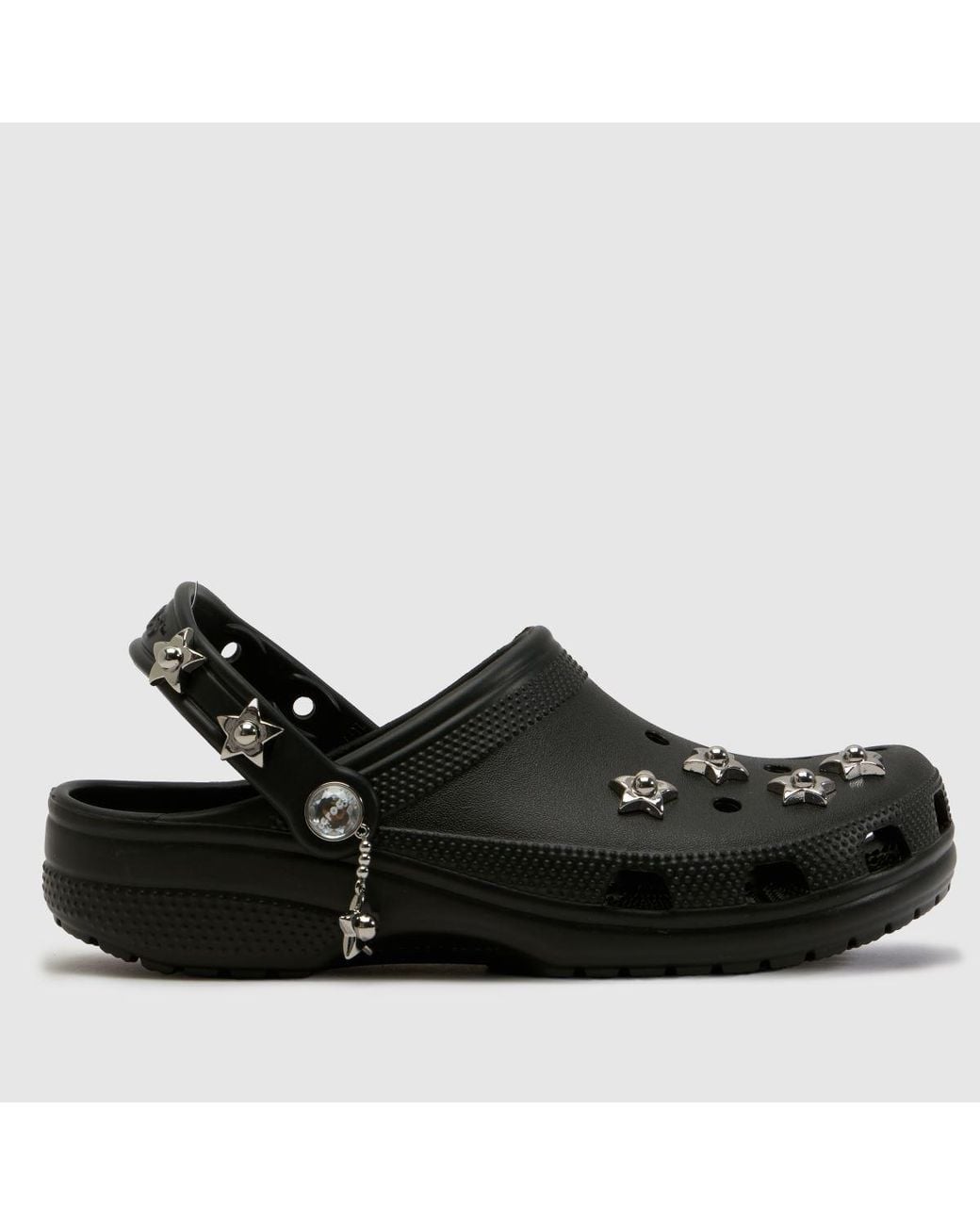 CROCSTM Black Classic Metal Minis Clog Sandals