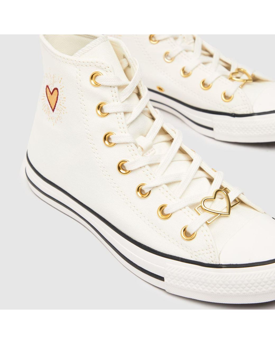 Converse All Star Hi Hearts Trainers In in White Lyst UK