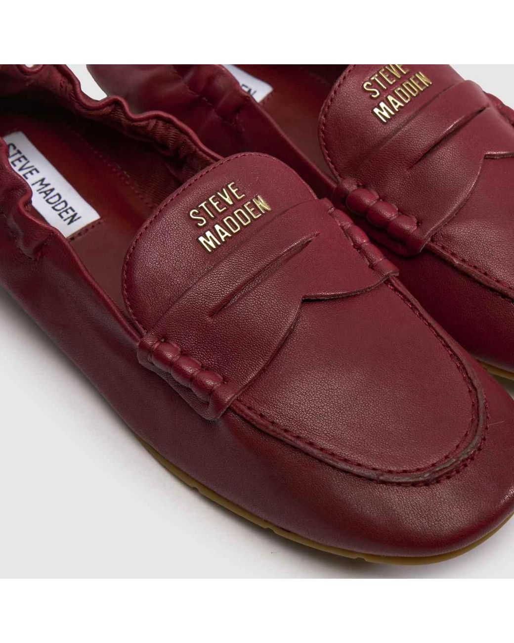 Steve Madden Red Newbury Loafer Flats