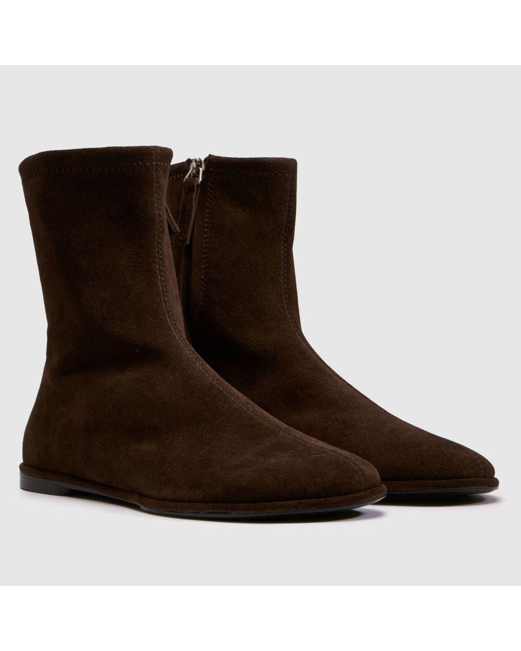 Schuh Brown Charity Flat Sock Boots