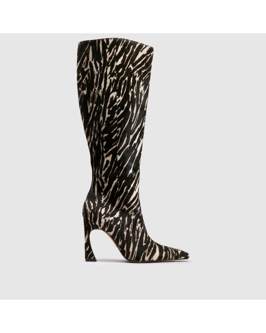 Schuh Black Dainty Leather Knee Boots