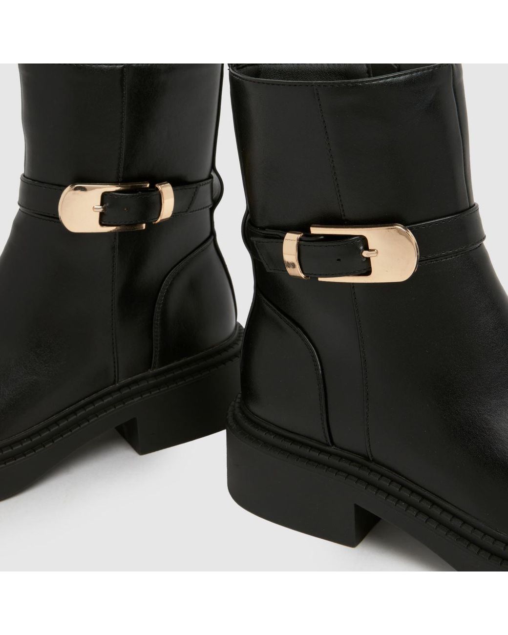 Schuh Black Courtney Buckle Boots