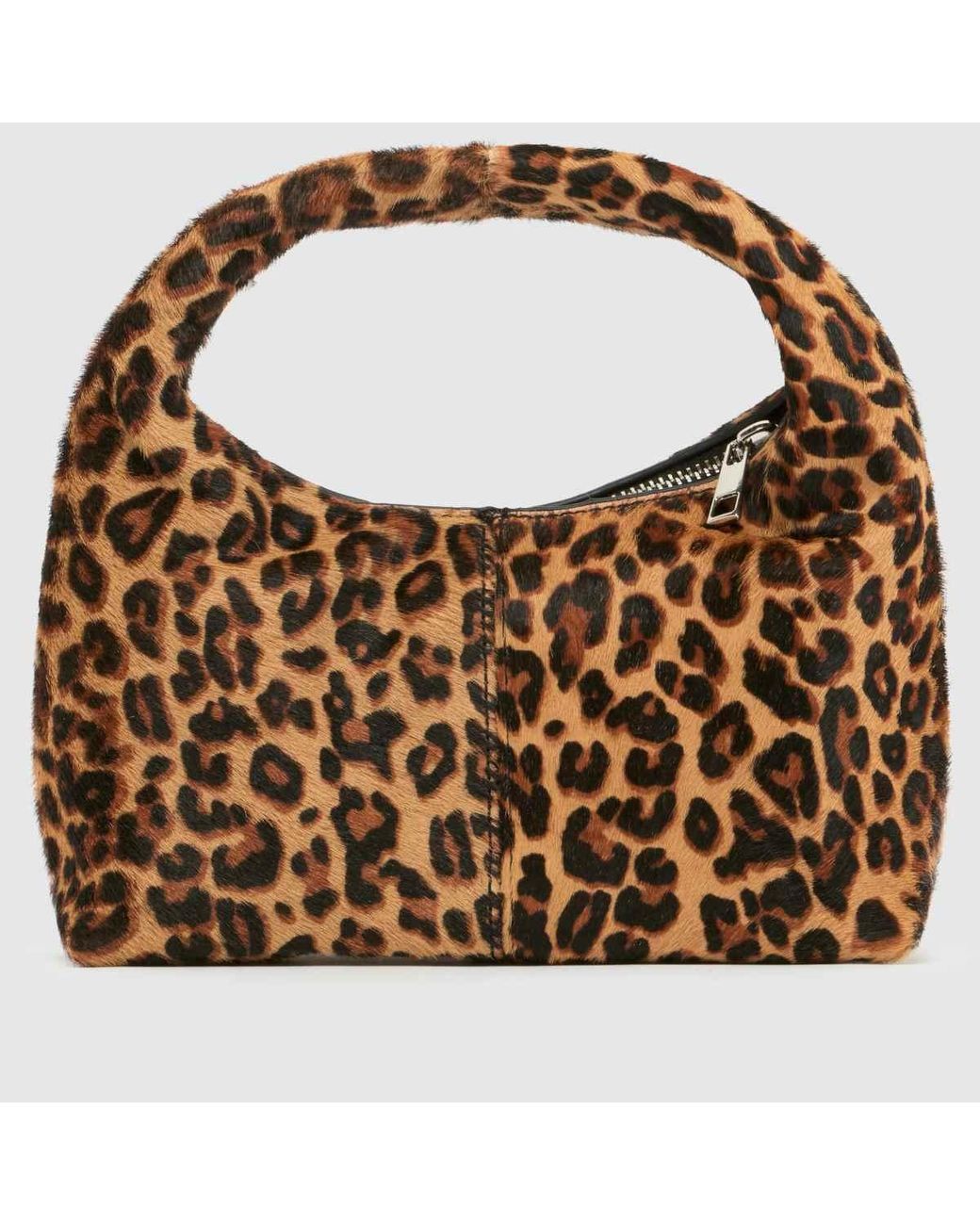 Schuh Brown Jazmin Leather Leopard Bag