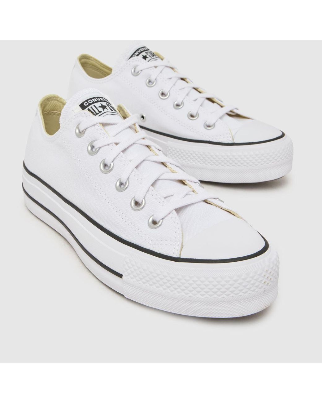 Converse White Ox Lift Platform Trainers