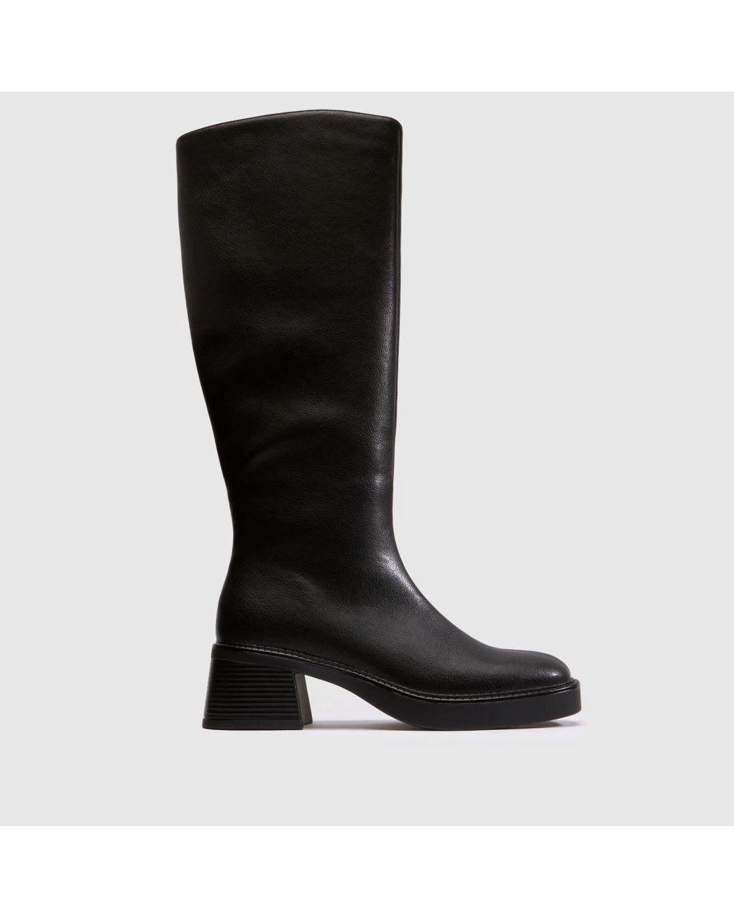 Schuh Black Darling Square Toe Knee Boots