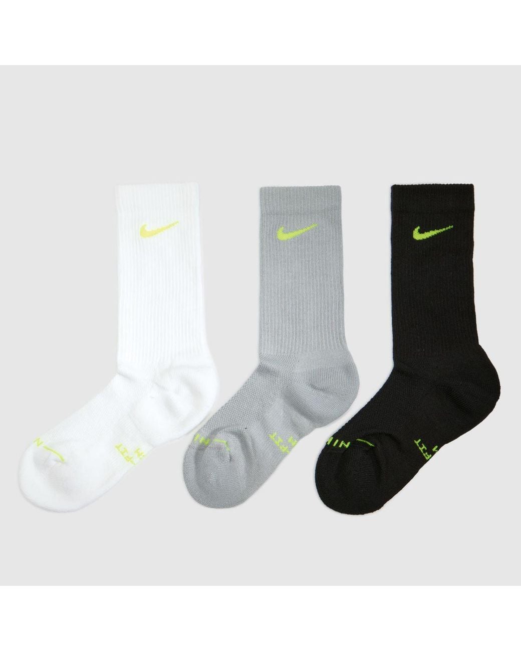 Nike White Everday Crew Socks 3Pk