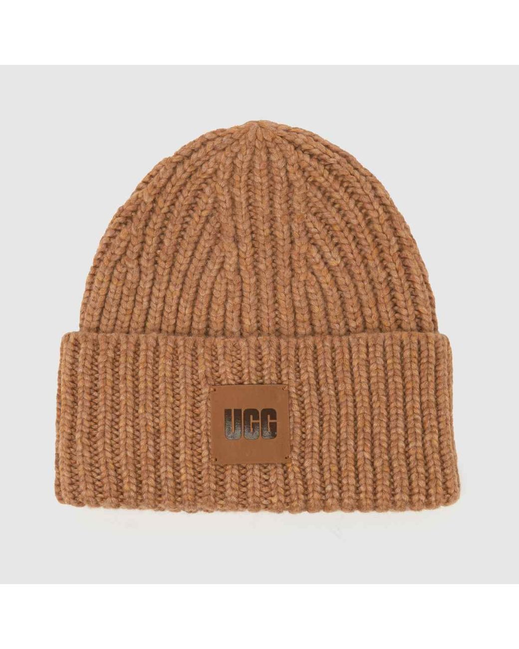 Ugg Brown Chunky Rib Beanie
