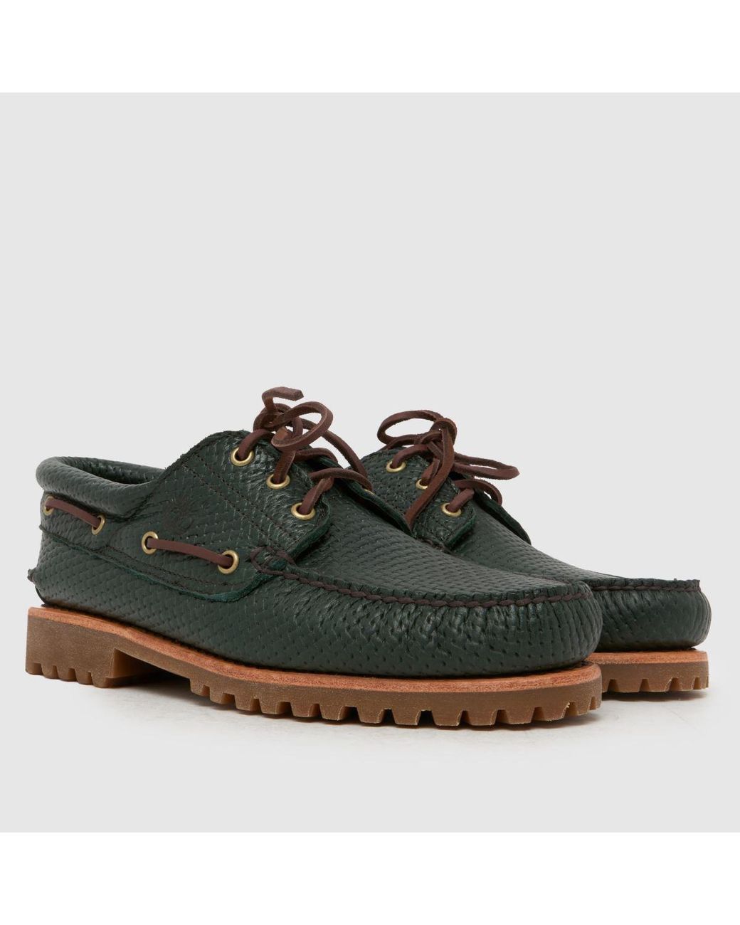 Timberland Green Authentic Boat Shoes for men