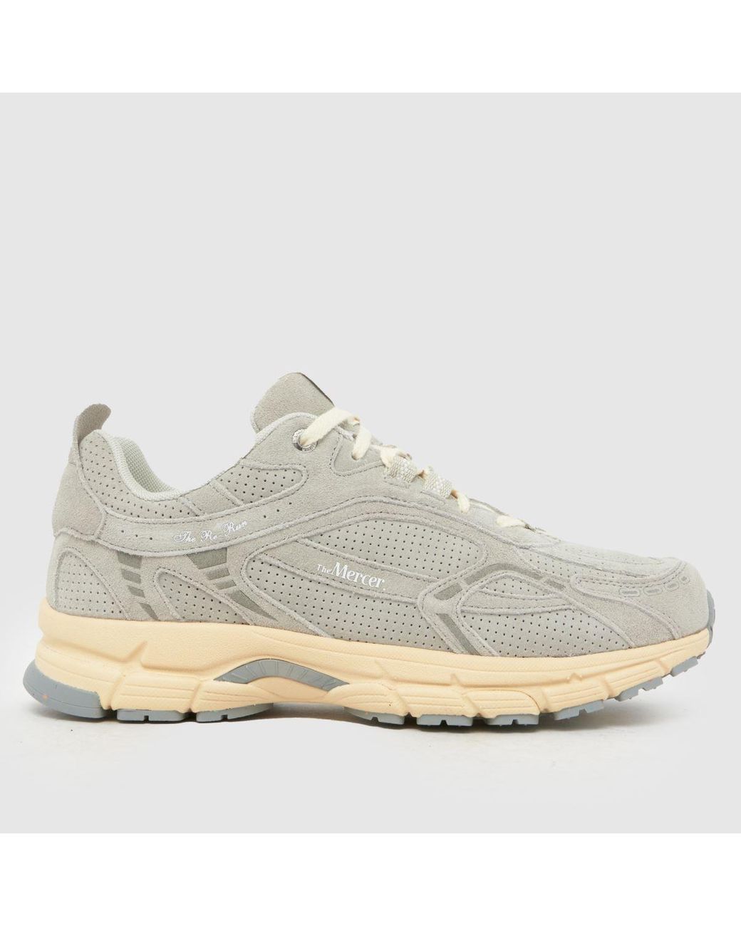 Mercer White Re-Run Perforated Trainers
