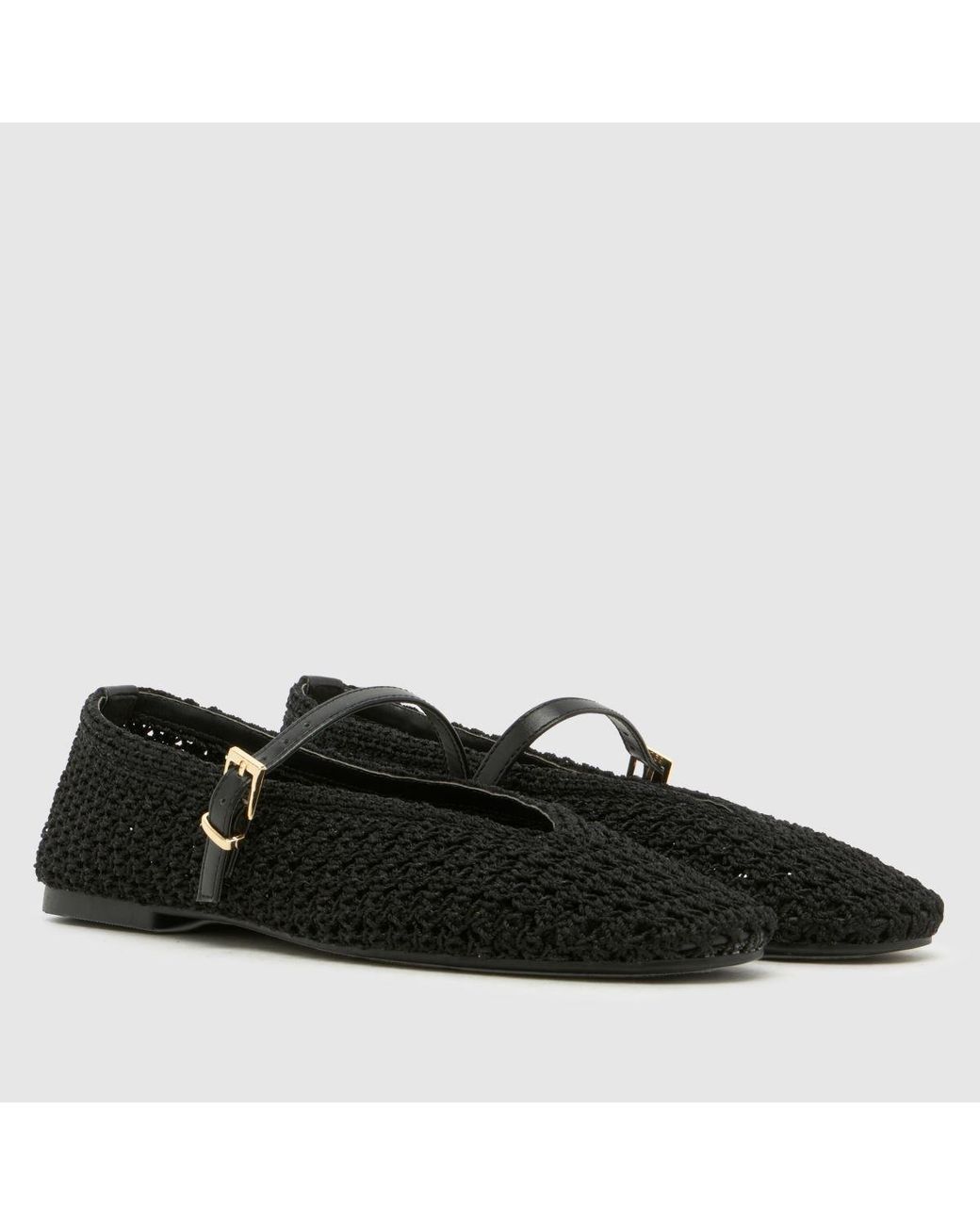 Schuh Black Lisbeth Crochet Ballerina Flats