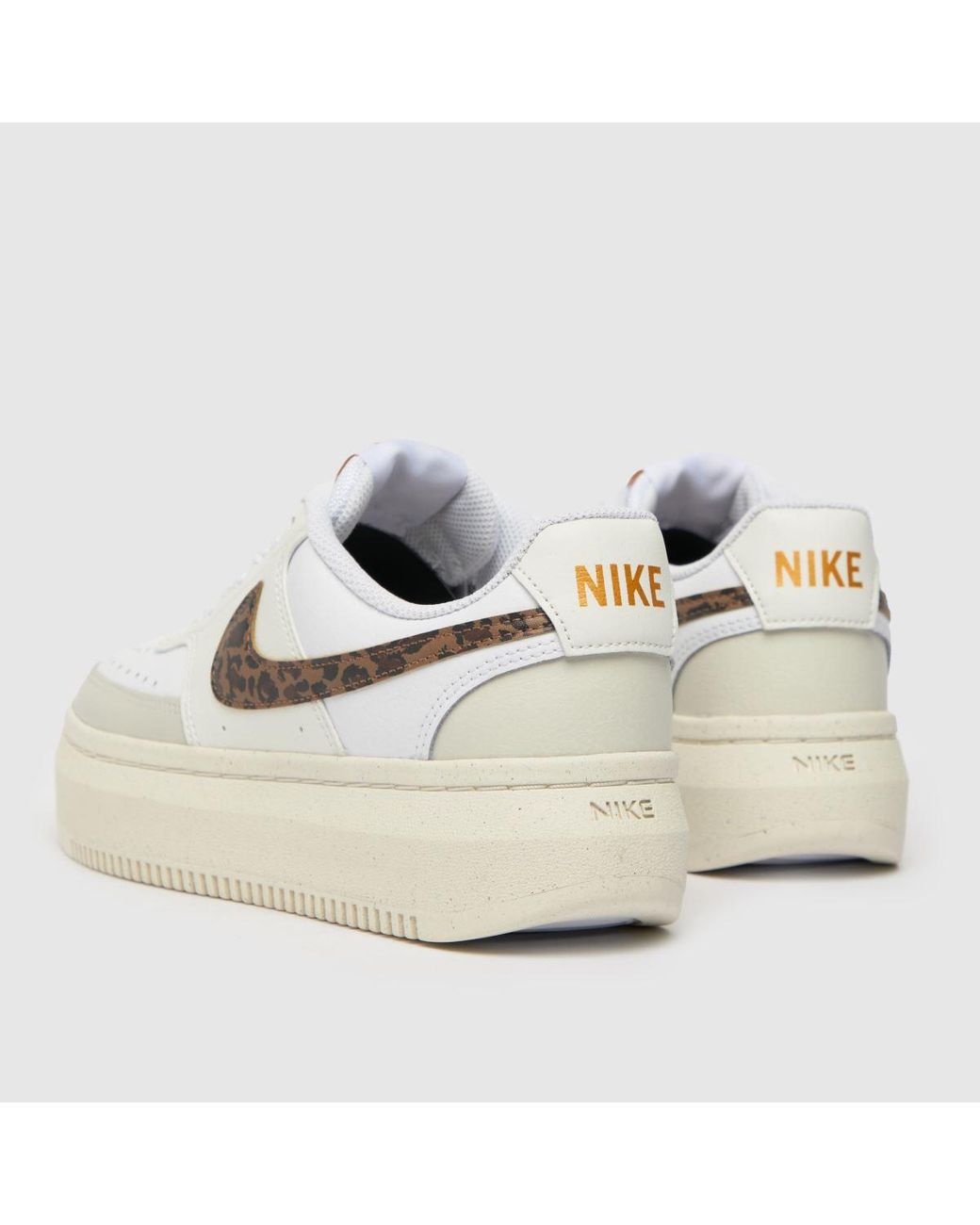Nike White Beige Court Vision Alta Trainers Lyst UK