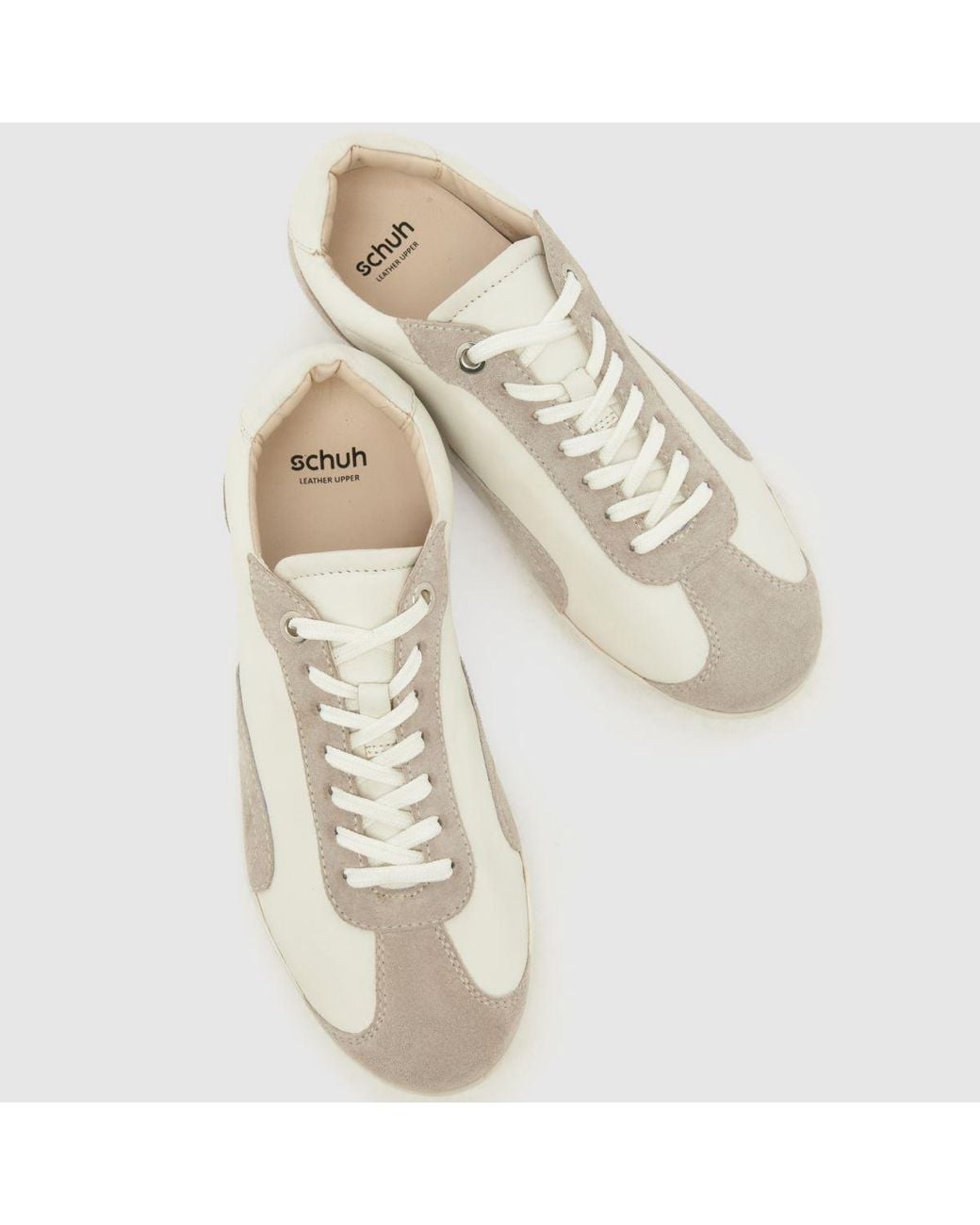 Schuh White Milan Slim Sole Trainers