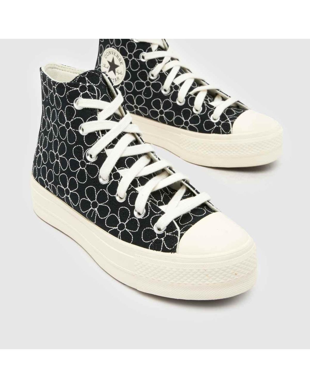 Converse Black All Star Lift Hi Trainers