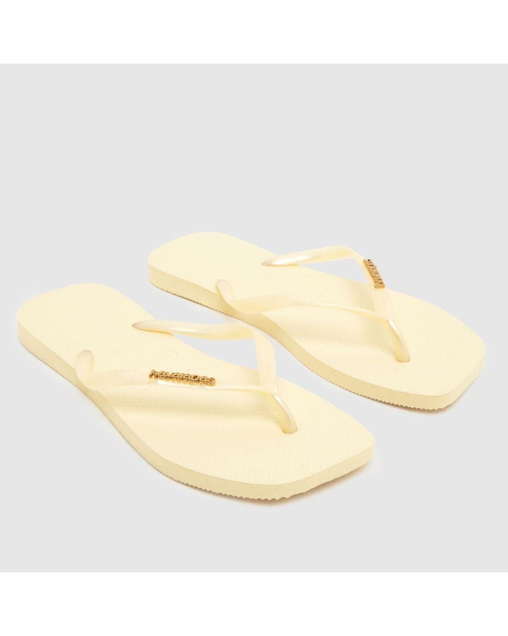 Havaianas Slim Square Logo Metallic Sandals