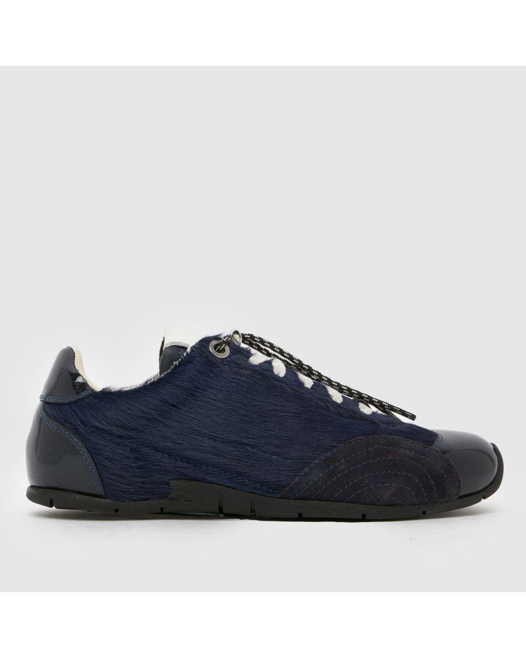 Schuh Blue Montana Leather Slim Sole Trainers