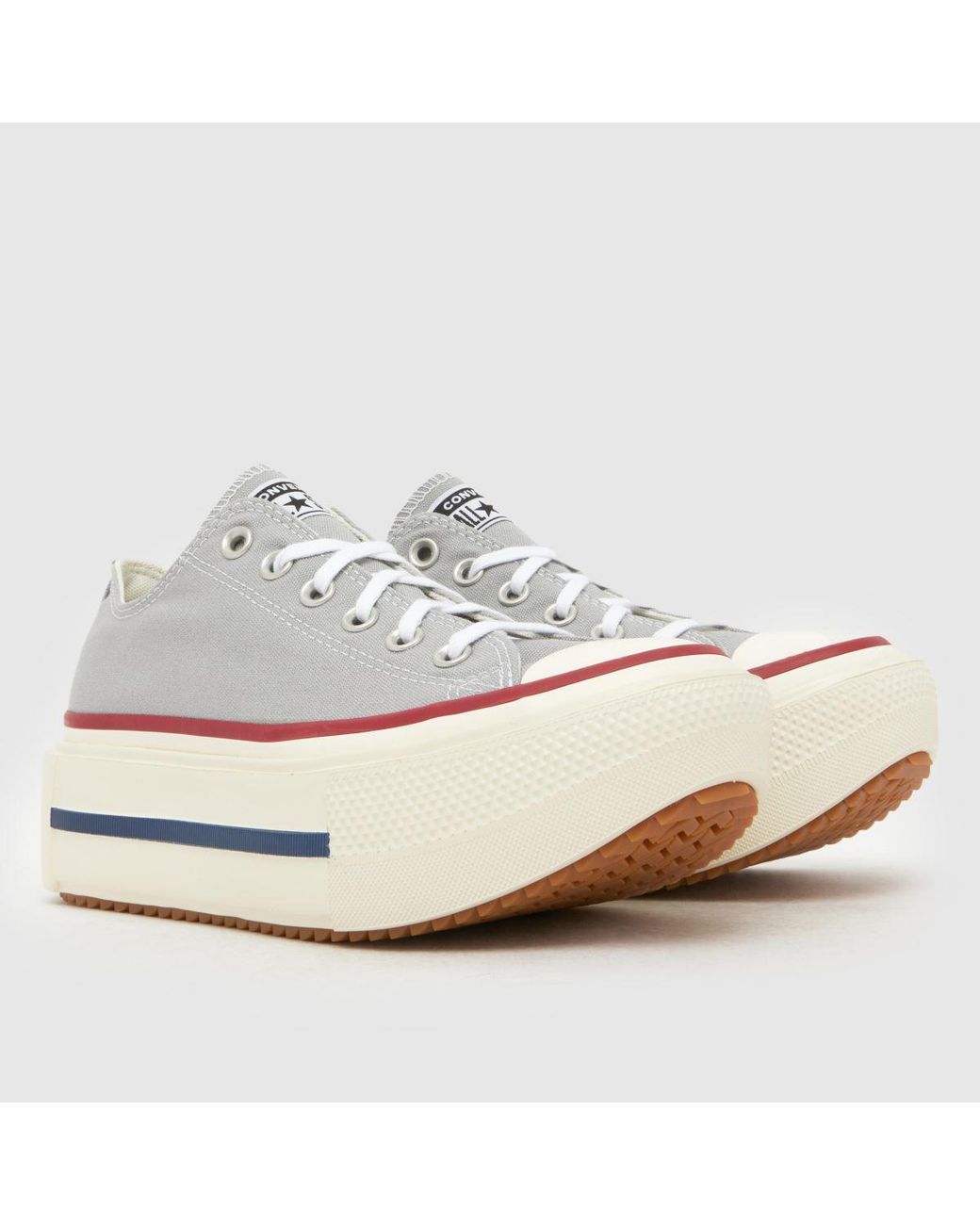 Converse White All Star Double Lift Ox Trainers
