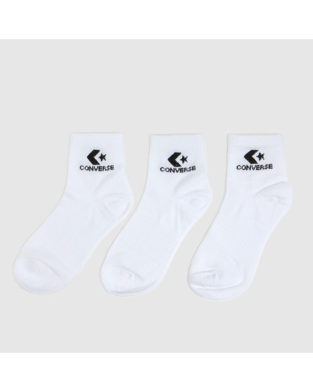 Converse White Ankle Socks 3 Pack
