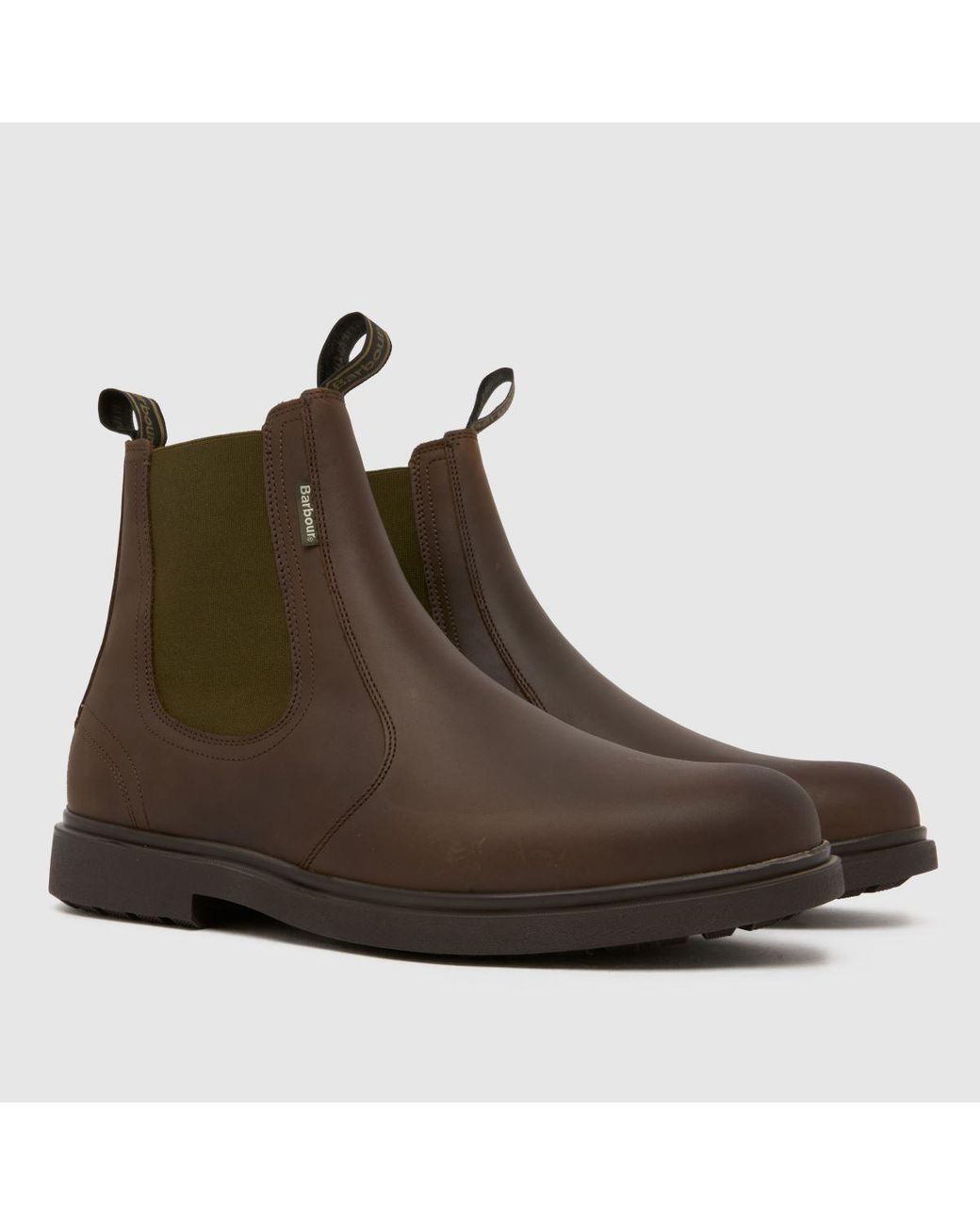 Barbour Brown Hale Chelsea Boots for men