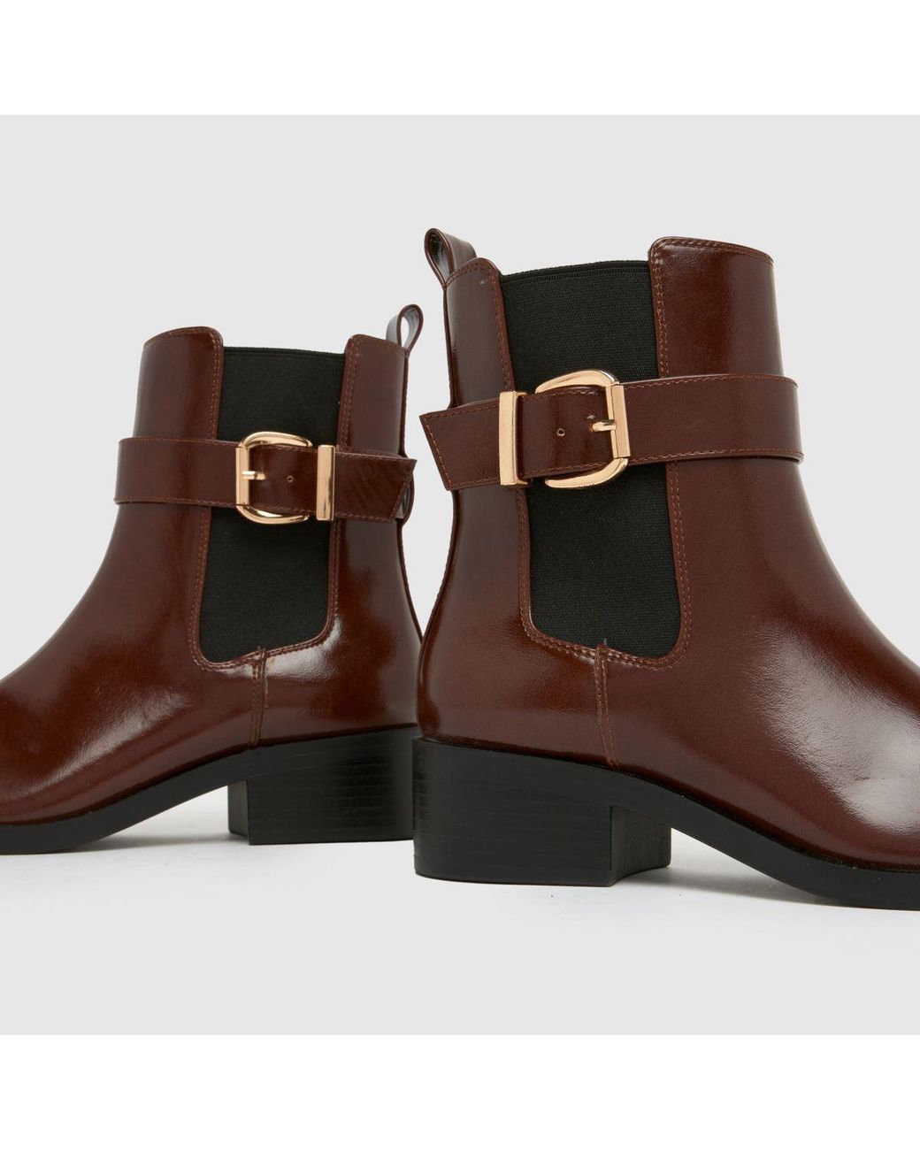 Schuh Brown Cadie Buckle Chelsea Boots