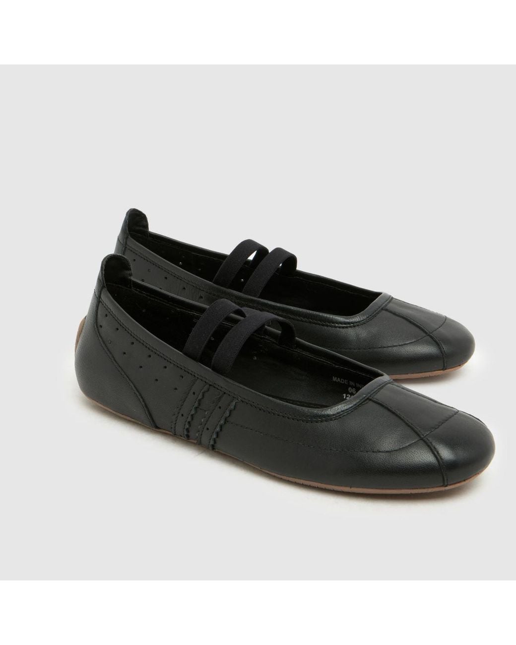 Schuh Black Marlo Leather Sneakerina Trainers