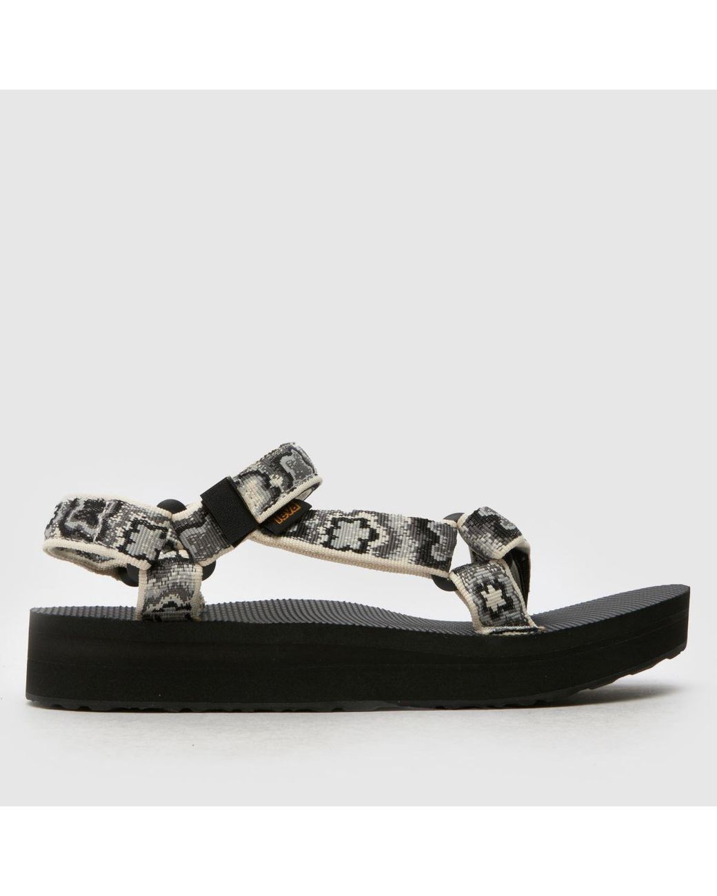Teva Black Midform Universal Floral Sandals