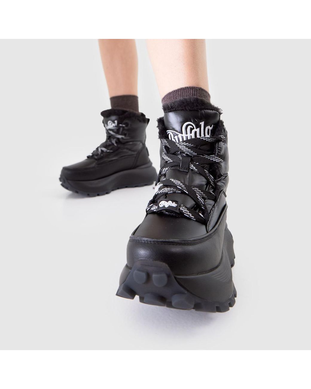 Buffalo London Manhattan Boots in Black | Lyst UK
